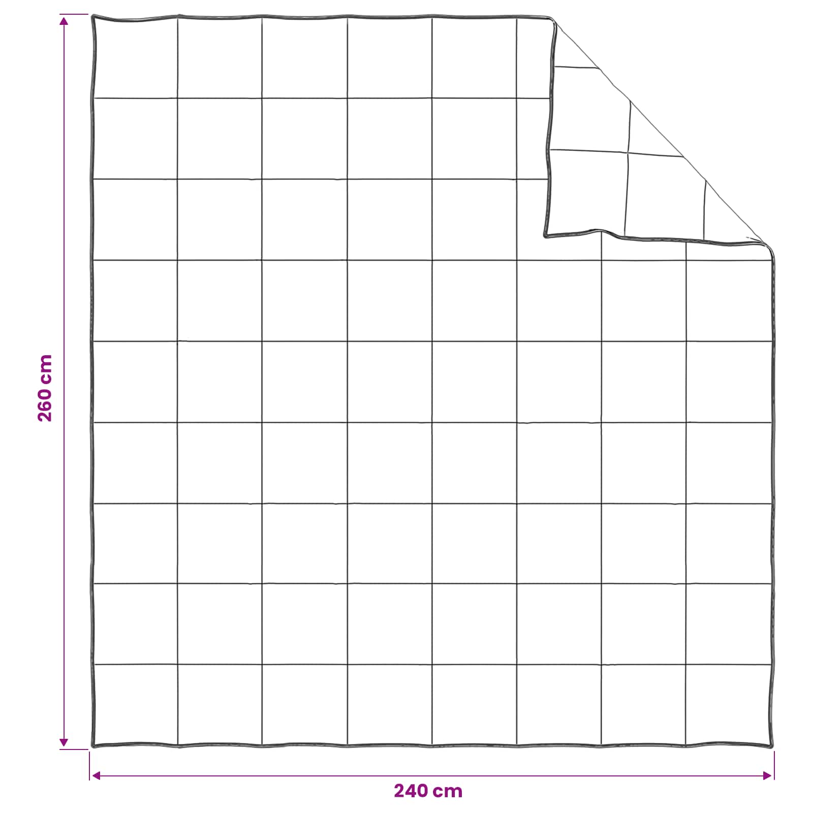 Bettwäsche-Set Mit Kissen Weiß 260 X 240 Cm Polyester, Bambus