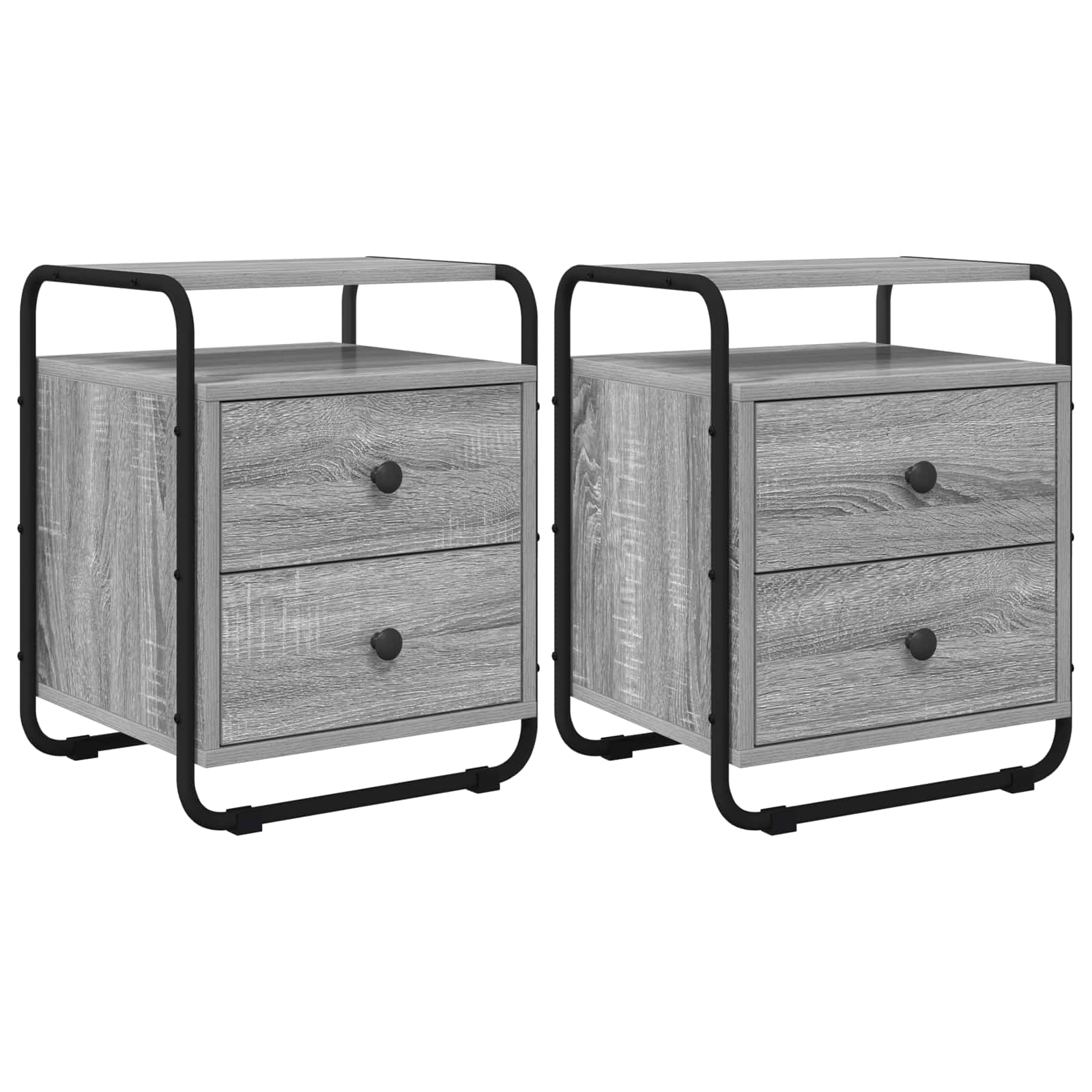 Nachttisch 2 Stk. Holzwerkstoff