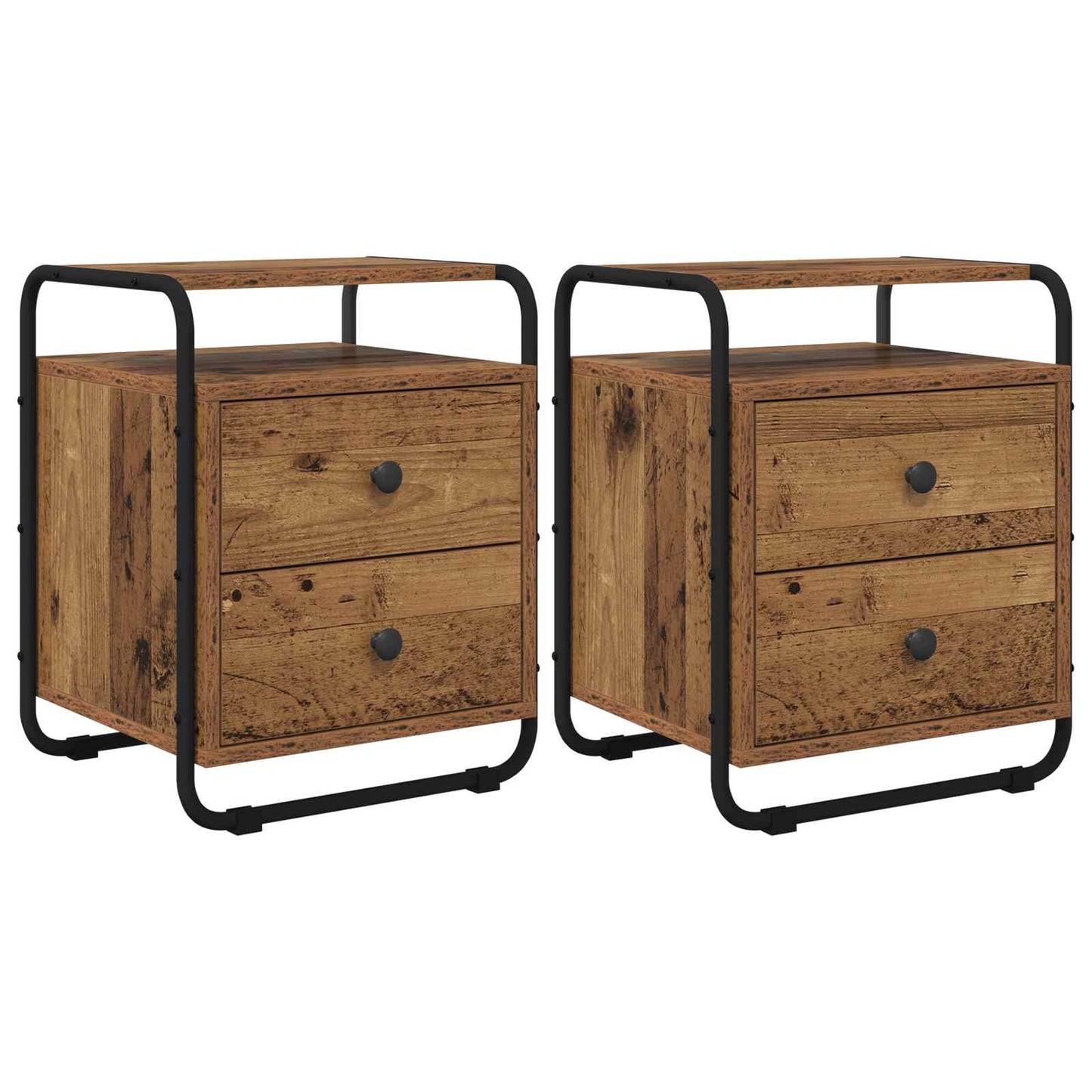 Nachttisch 2 Stk. Holzwerkstoff