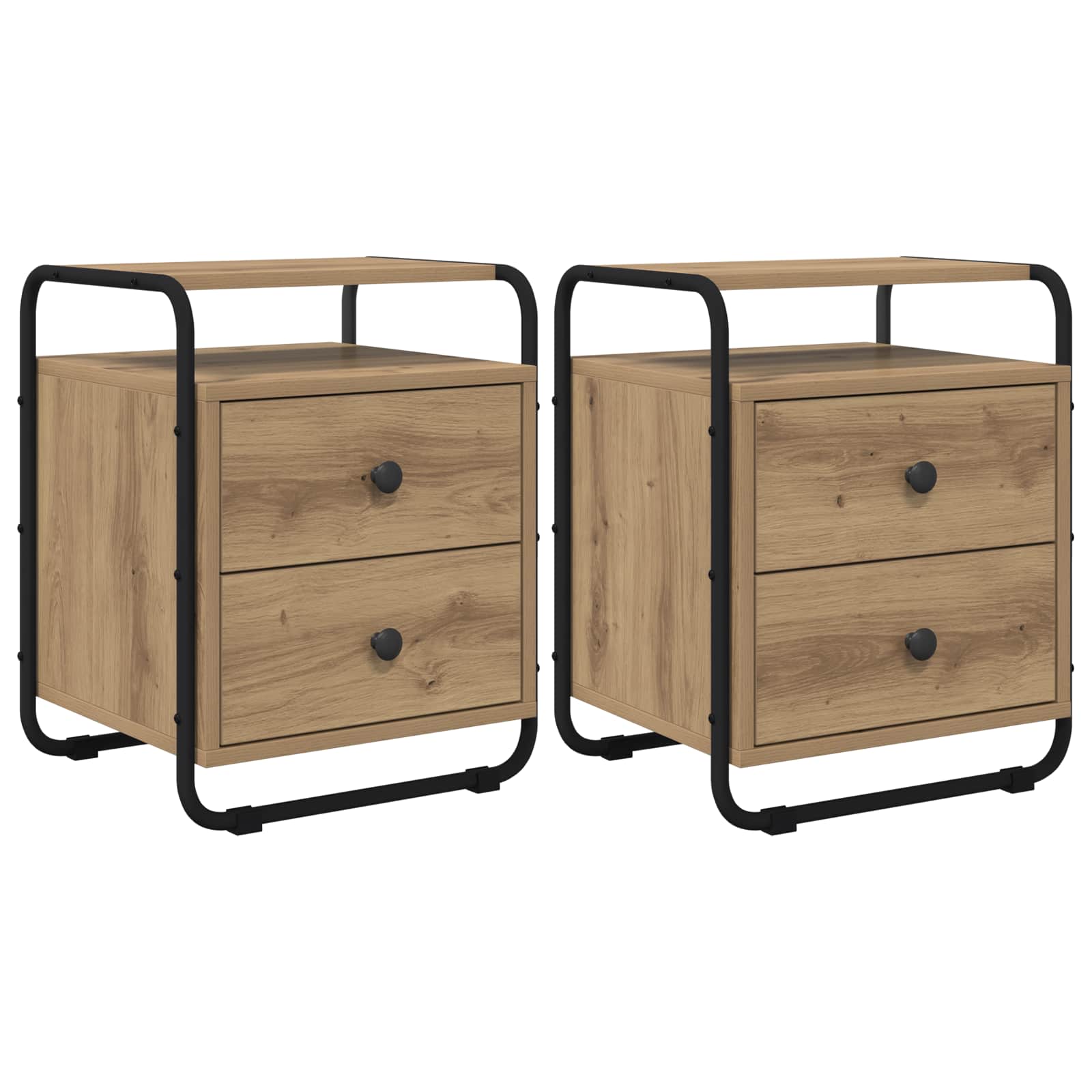Nachttisch 2 Stk. Holzwerkstoff