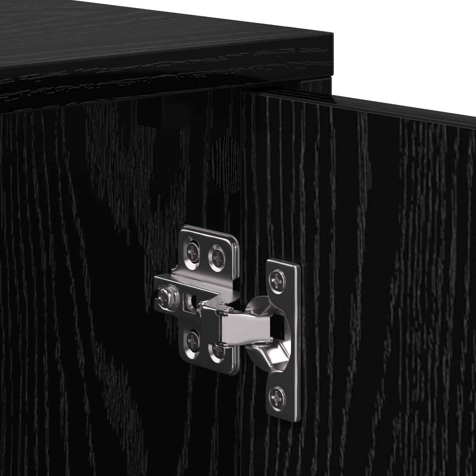 Nachttisch Schwarze Eiche Holzwerkstoff
