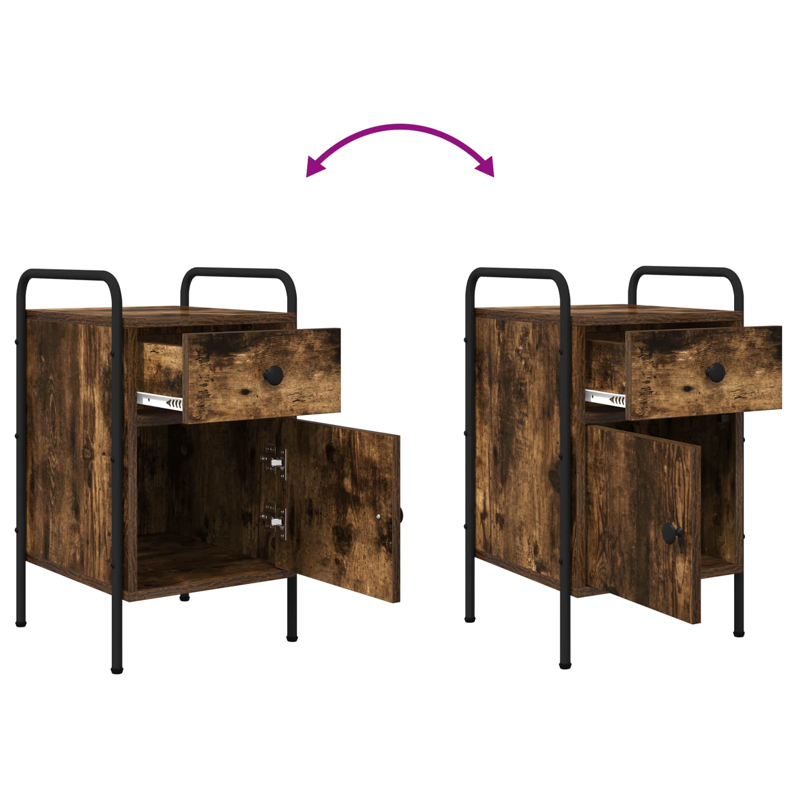 Nachttisch 35 X 36,5 X 61 Cm Holzwerkstoff