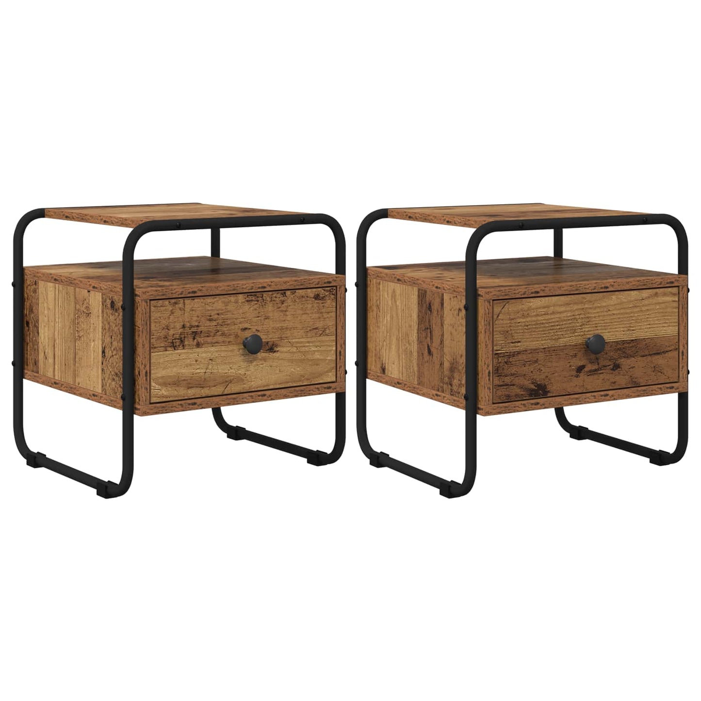 Nachttisch 2 Stk. 40 X 39,5 X 40 Cm Holzwerkstoff