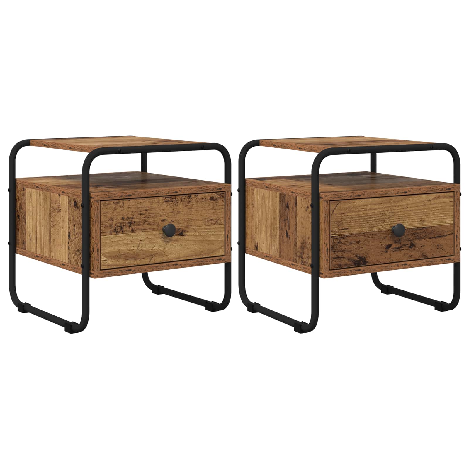 Nachttisch 2 Stk. 40 X 39,5 X 40 Cm Holzwerkstoff