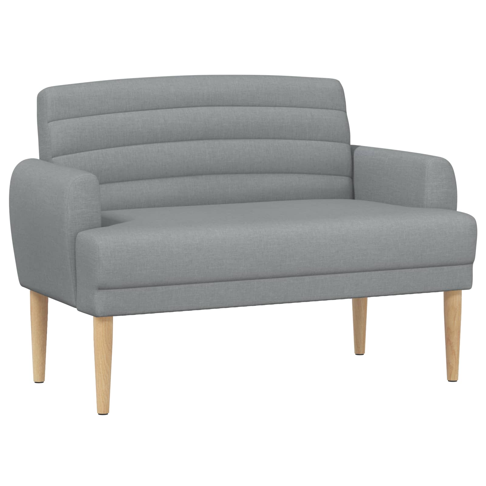 Zweisitzer Mit Knopfheftung Hellgrau 116 X 67 X 80 Cm Stoff