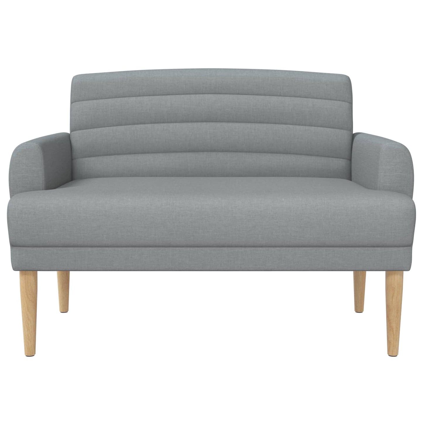 Zweisitzer Mit Knopfheftung Hellgrau 116 X 67 X 80 Cm Stoff