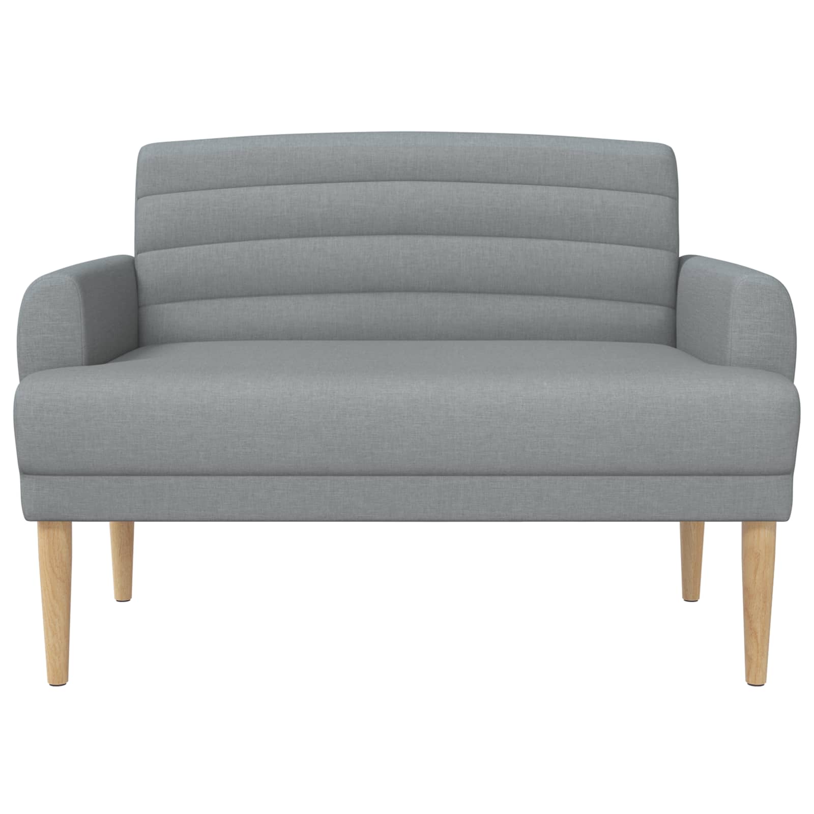 Zweisitzer Mit Knopfheftung Hellgrau 116 X 67 X 80 Cm Stoff