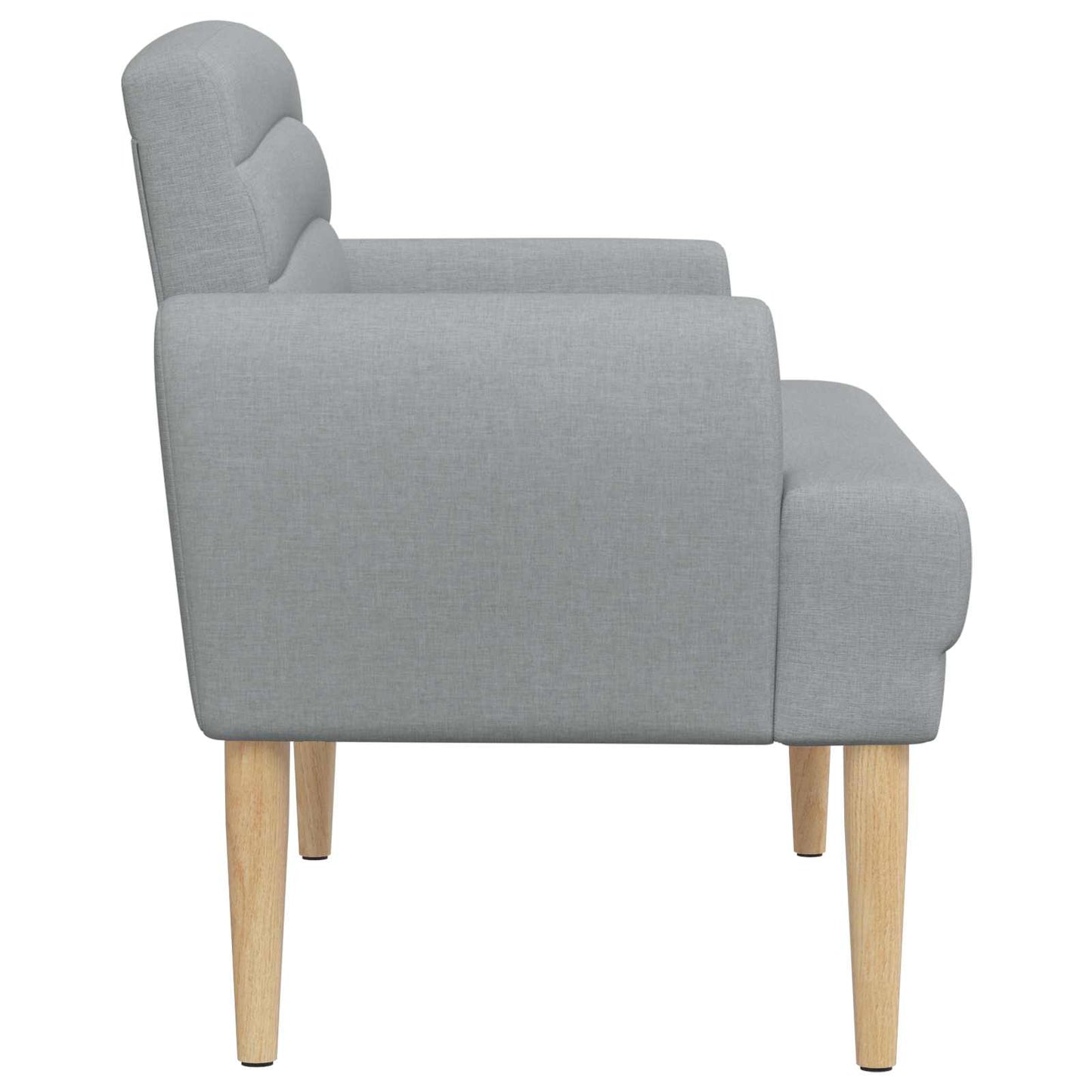 Zweisitzer Mit Knopfheftung Hellgrau 116 X 67 X 80 Cm Stoff