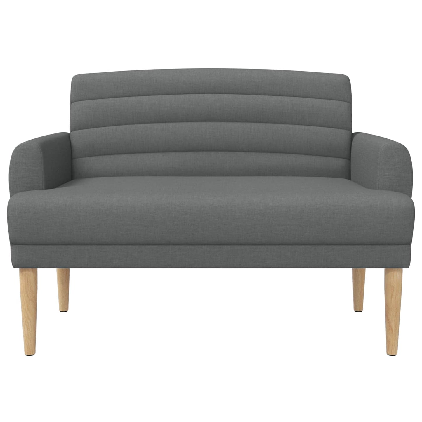 Zweisitzer Mit Knopfheftung Dunkelgrau 116 X 67 X 80 Cm Stoff
