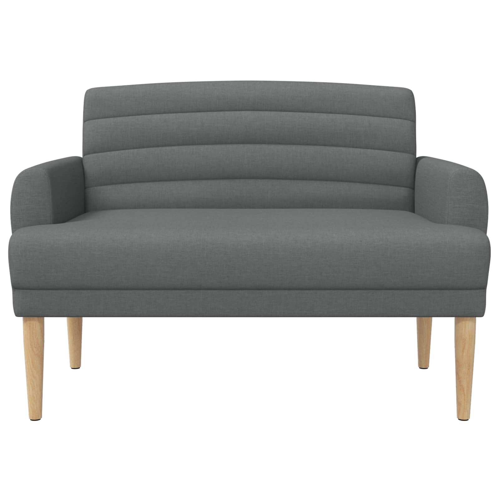 Zweisitzer Mit Knopfheftung Dunkelgrau 116 X 67 X 80 Cm Stoff