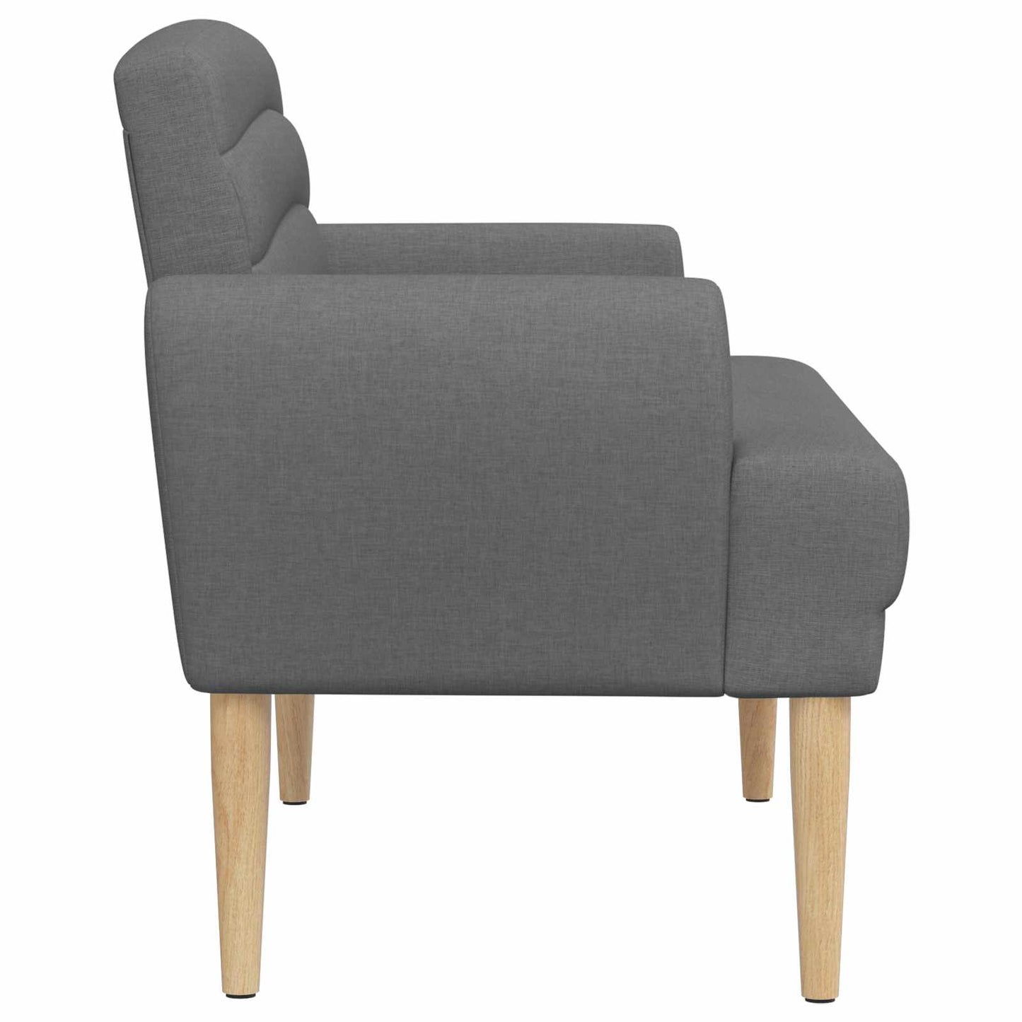Zweisitzer Mit Knopfheftung Dunkelgrau 116 X 67 X 80 Cm Stoff