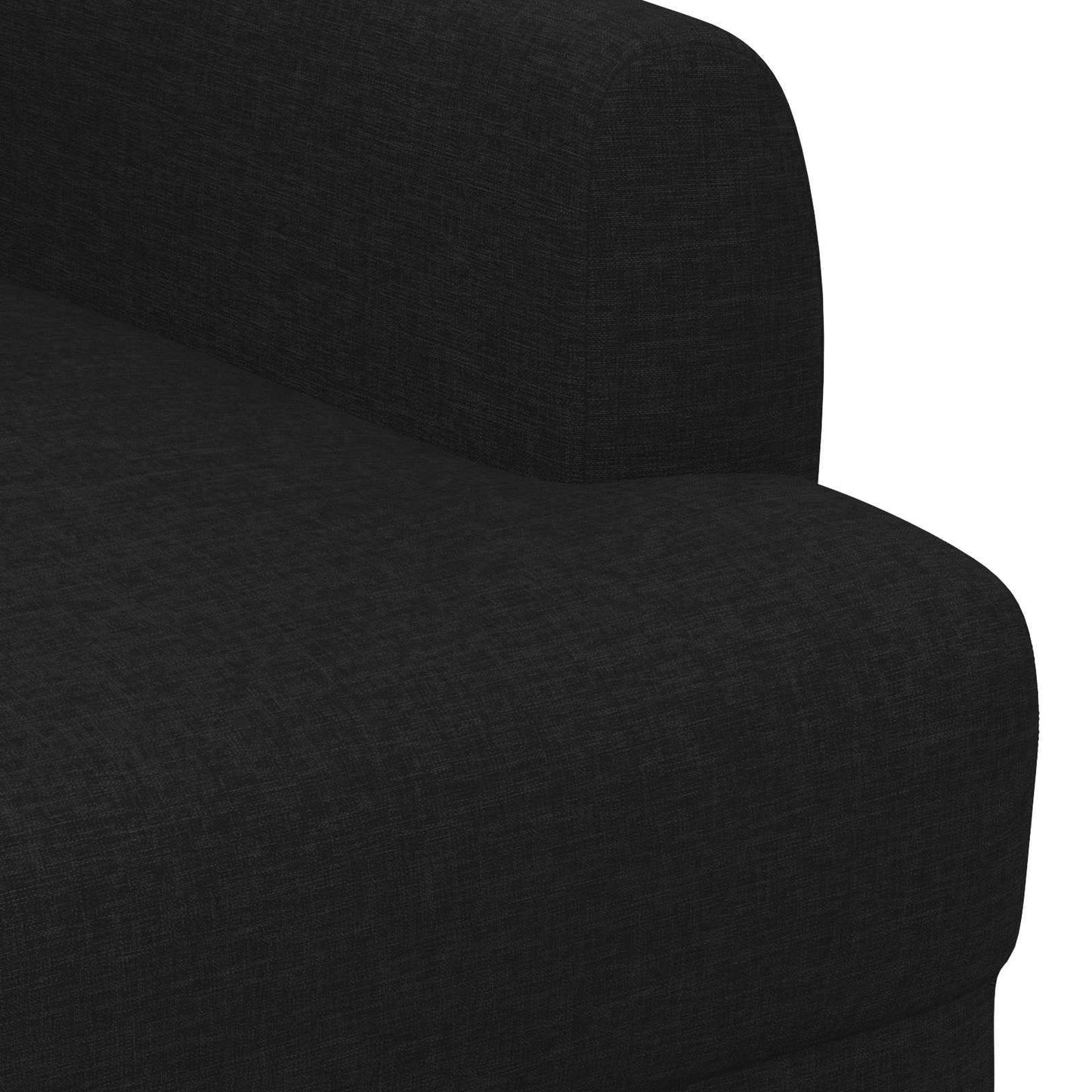 Zweisitzer Mit Knopfheftung Schwarz 116 X 67 X 80 Cm Stoff