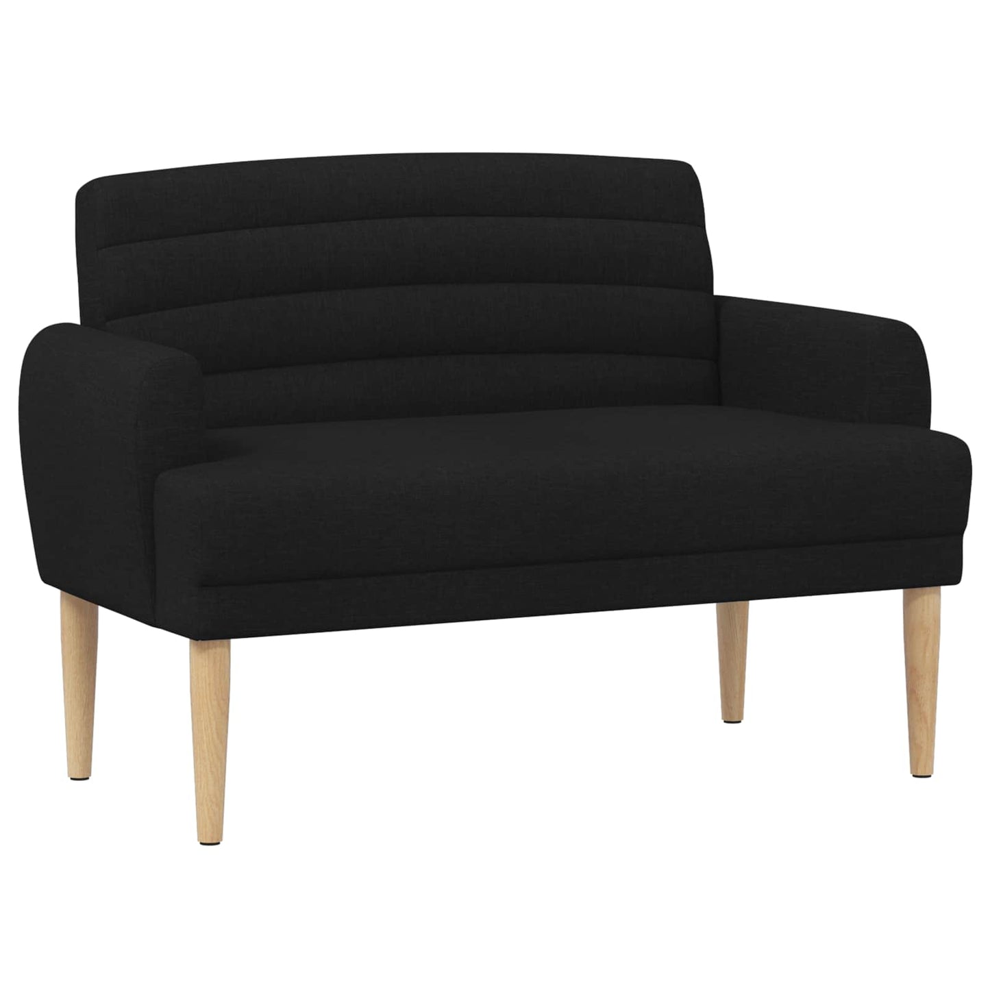 Zweisitzer Mit Knopfheftung Schwarz 116 X 67 X 80 Cm Stoff