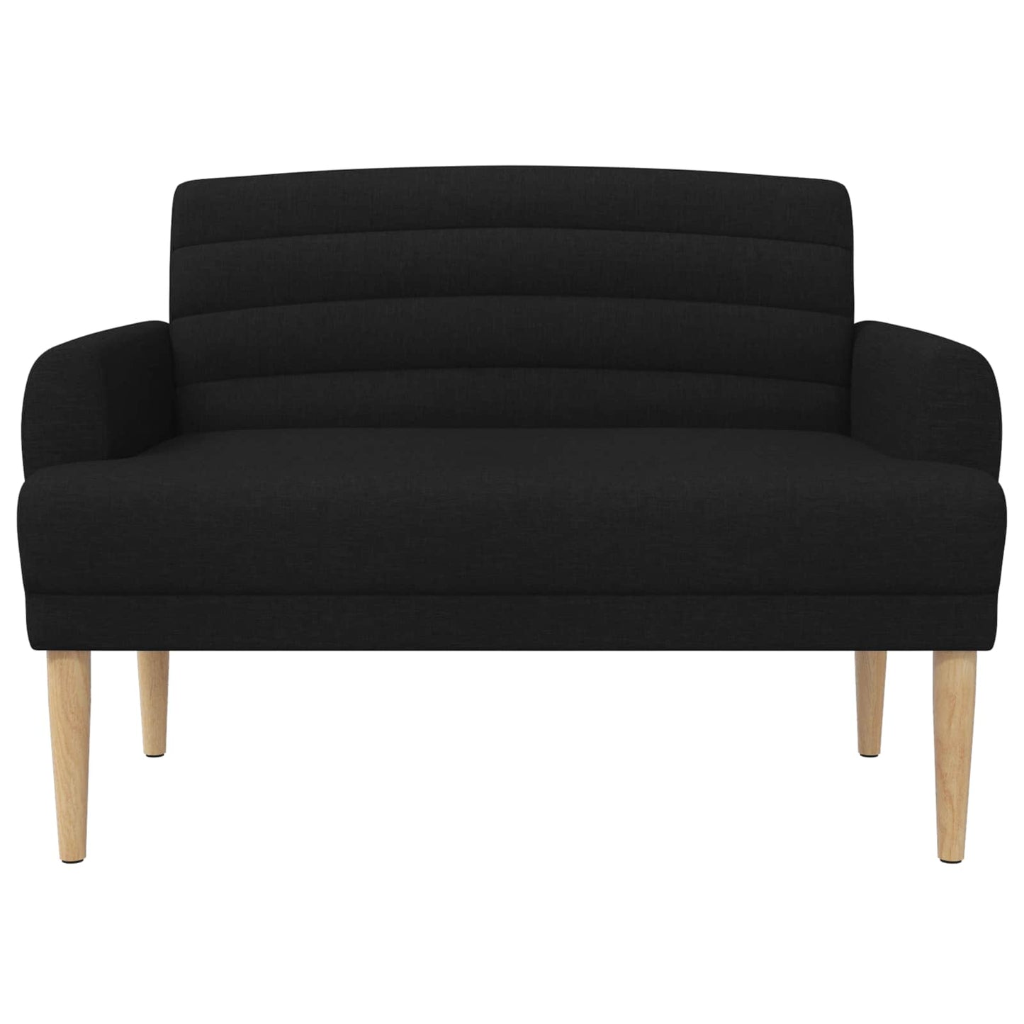 Zweisitzer Mit Knopfheftung Schwarz 116 X 67 X 80 Cm Stoff