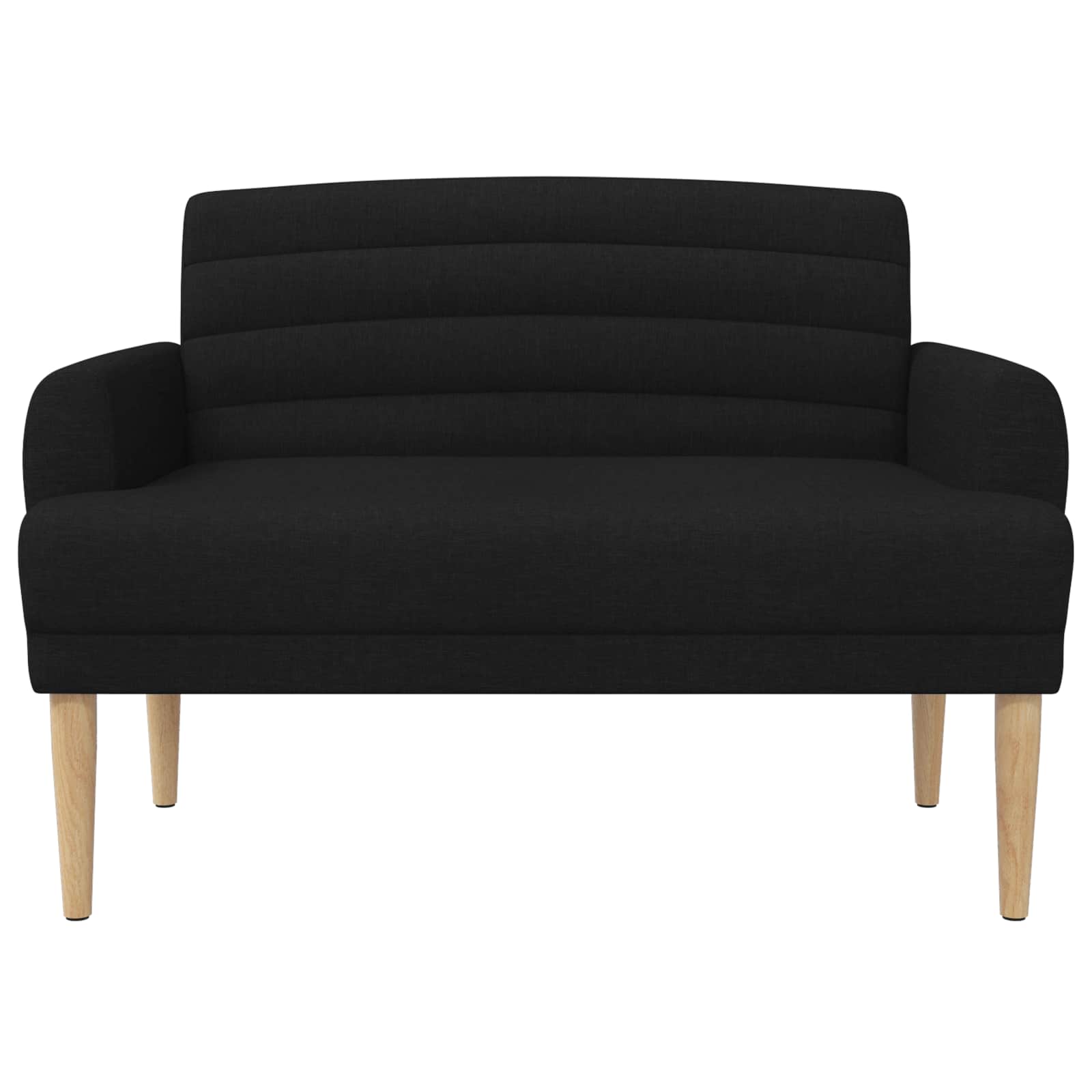 Zweisitzer Mit Knopfheftung Schwarz 116 X 67 X 80 Cm Stoff