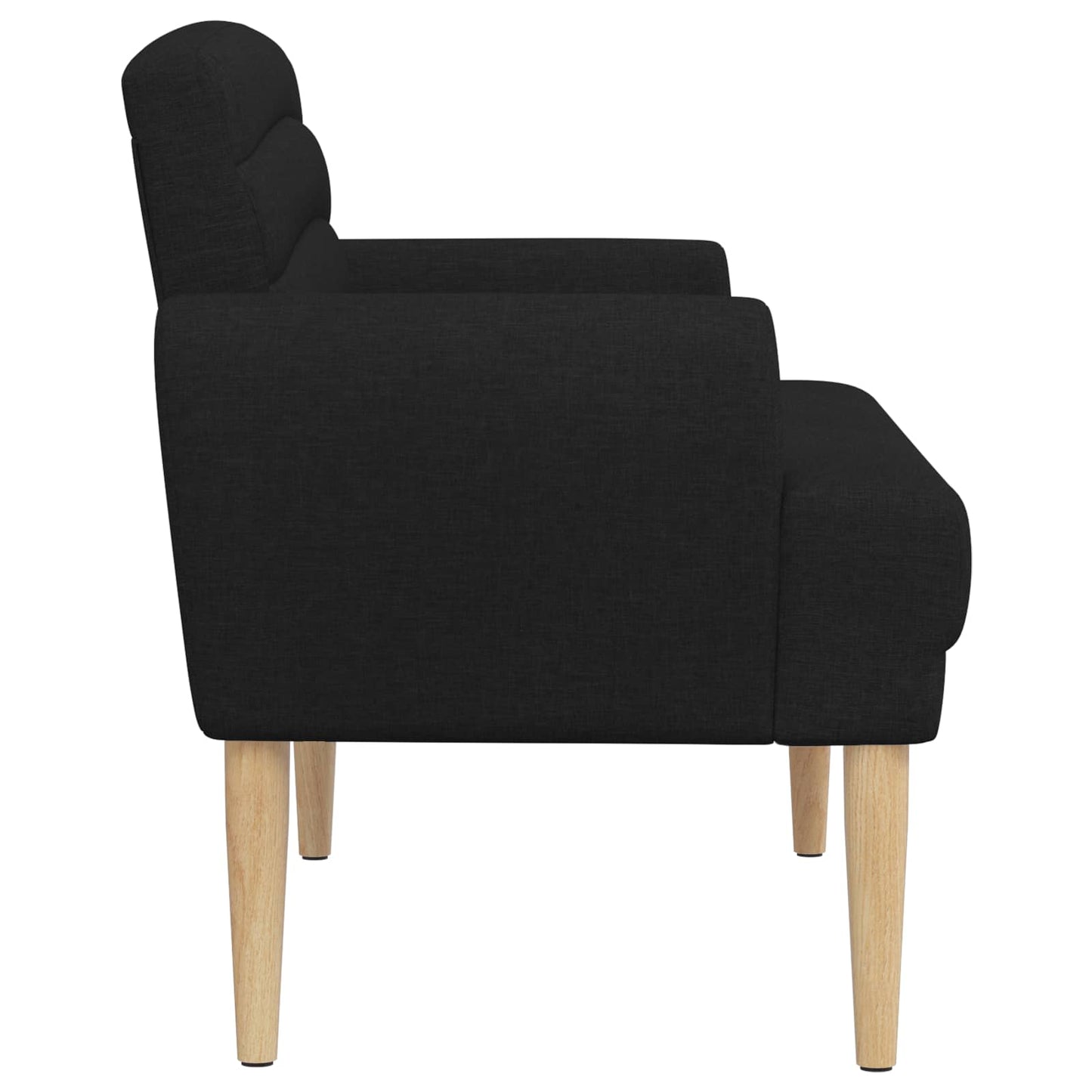 Zweisitzer Mit Knopfheftung Schwarz 116 X 67 X 80 Cm Stoff