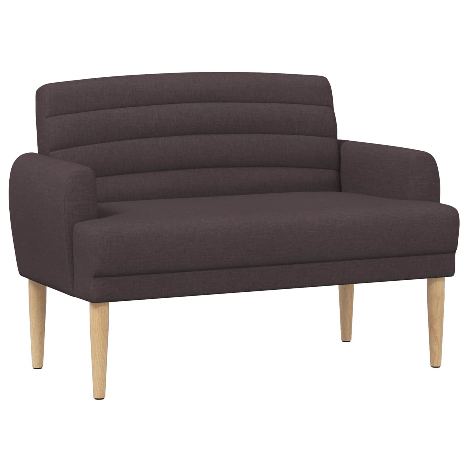 Zweisitzer Mit Knopfheftung Dunkelbraun 116 X 67 X 80 Cm Stoff
