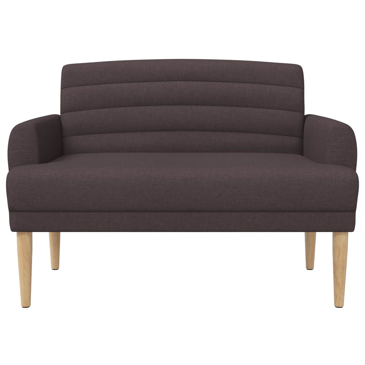 Zweisitzer Mit Knopfheftung Dunkelbraun 116 X 67 X 80 Cm Stoff