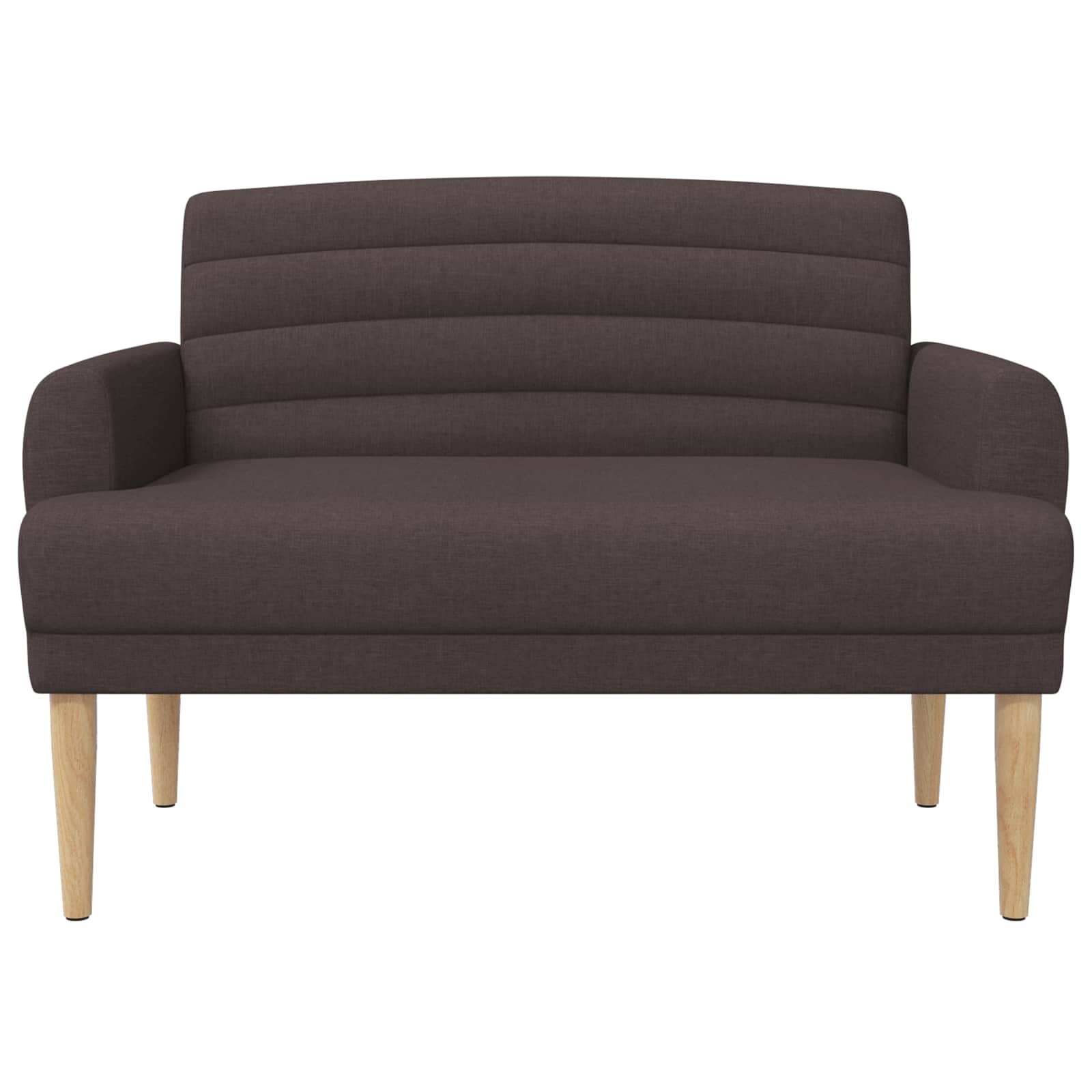 Zweisitzer Mit Knopfheftung Dunkelbraun 116 X 67 X 80 Cm Stoff