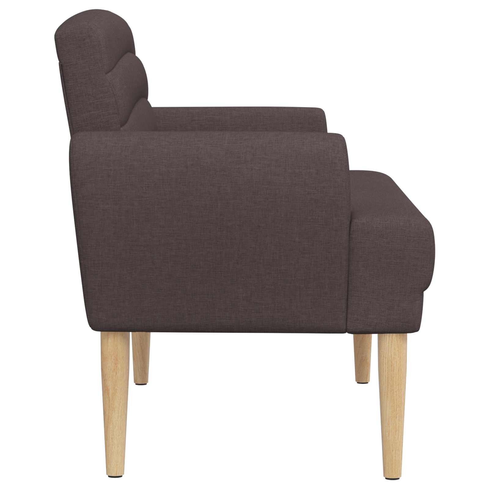 Zweisitzer Mit Knopfheftung Dunkelbraun 116 X 67 X 80 Cm Stoff