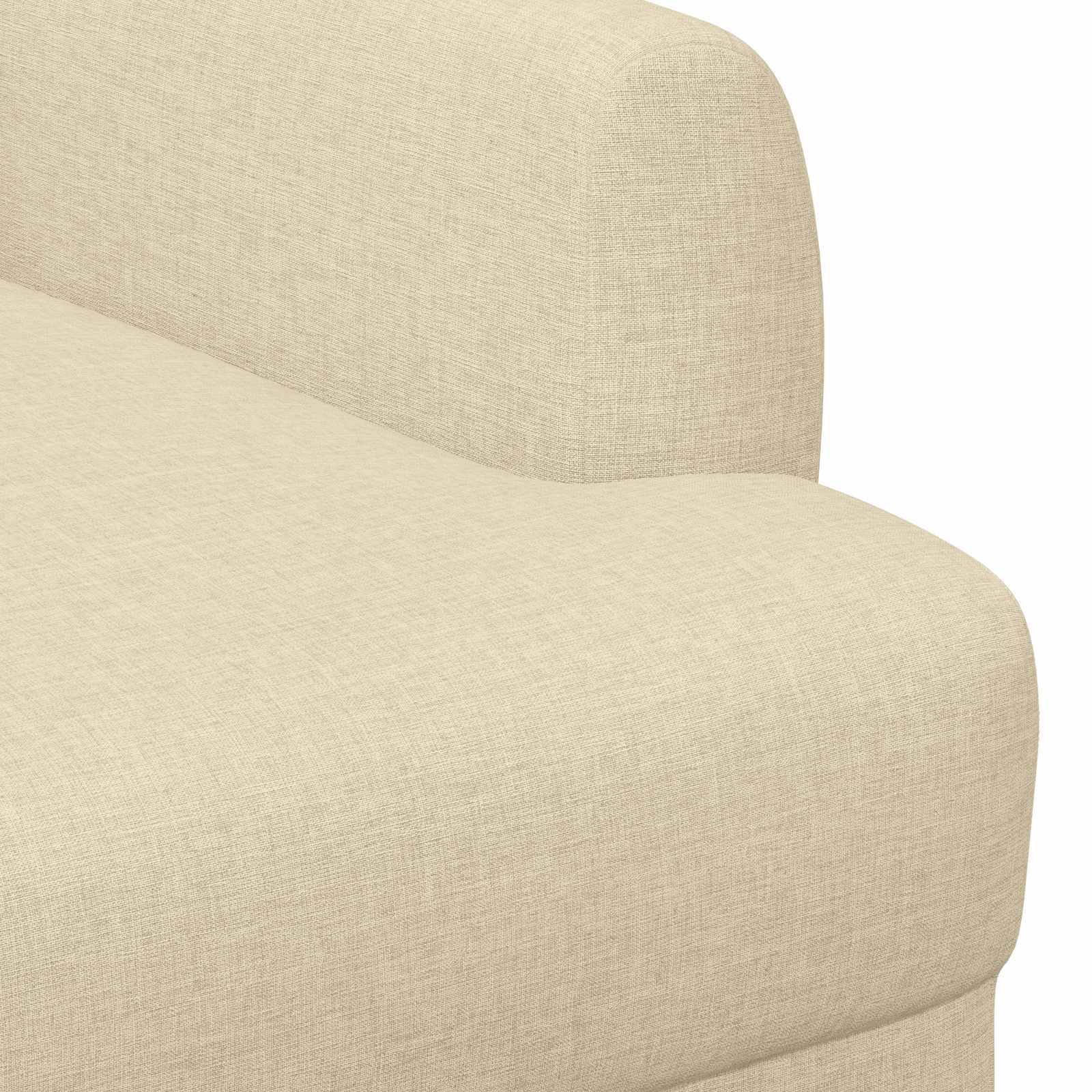Zweisitzer Mit Knopfheftung Creme 116 X 67 X 80 Cm Stoff