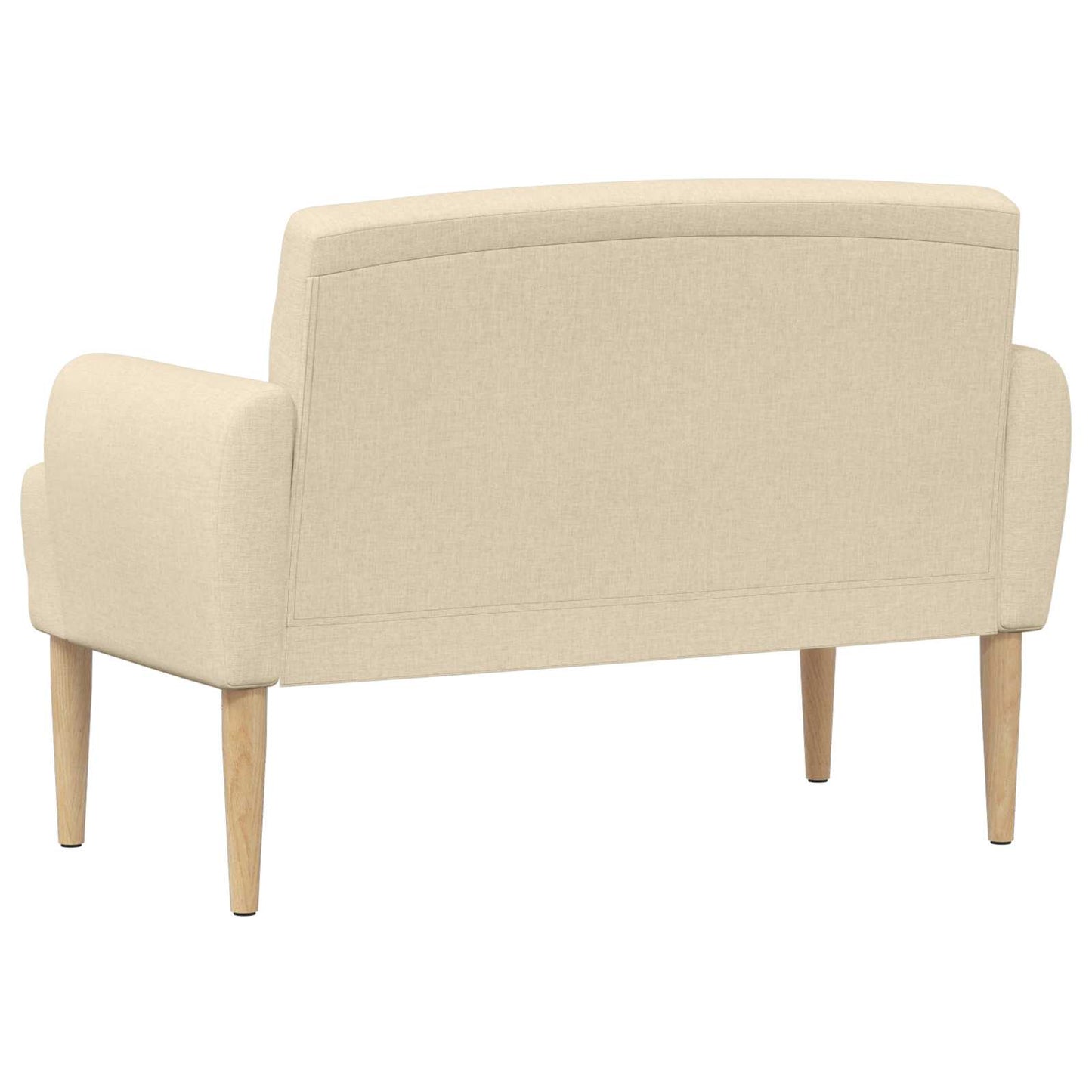 Zweisitzer Mit Knopfheftung Creme 116 X 67 X 80 Cm Stoff