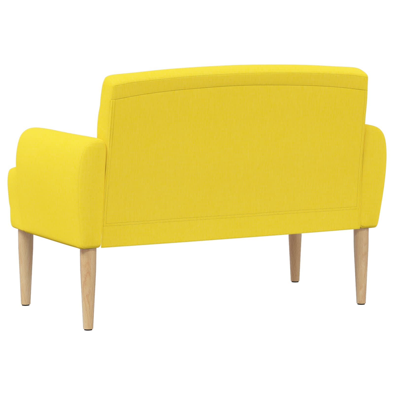 Zweisitzer Mit Knopfheftung Hellgelb 116 X 67 X 80 Cm Stoff