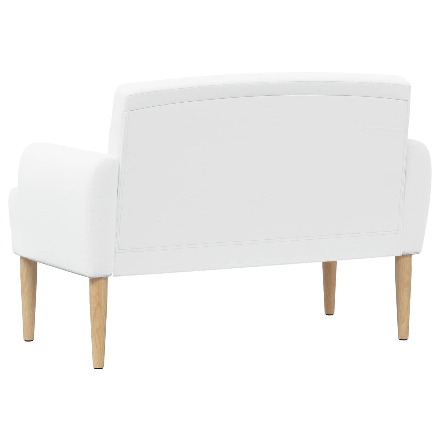 Zweisitzer Mit Knopfheftung Weiß 116 X 67 X 80 Cm Stoff