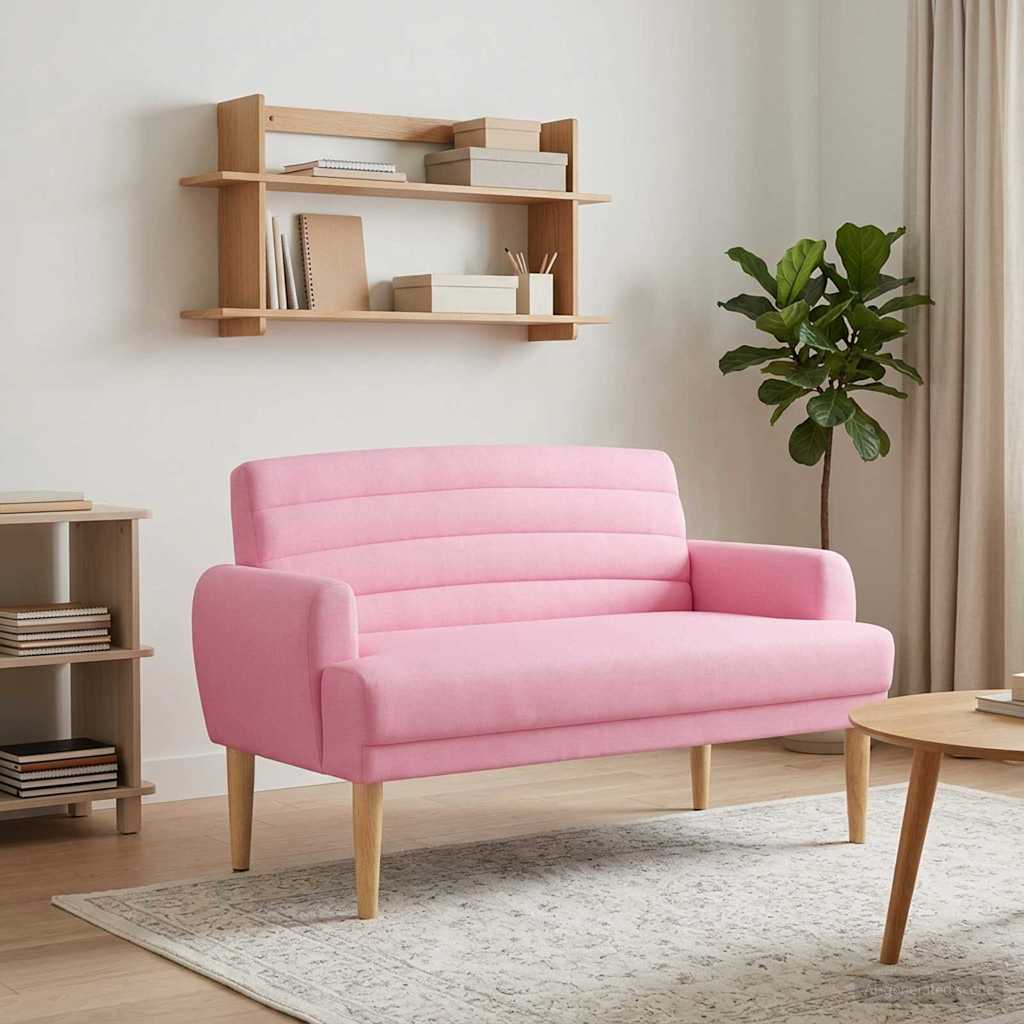 Zweisitzer Mit Knopfheftung Rosa 116 X 67 X 80 Cm Stoff