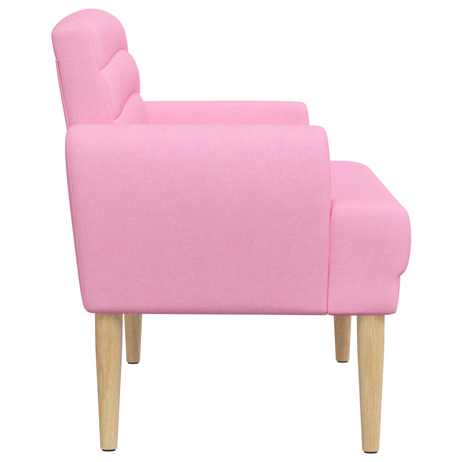 Zweisitzer Mit Knopfheftung Rosa 116 X 67 X 80 Cm Stoff