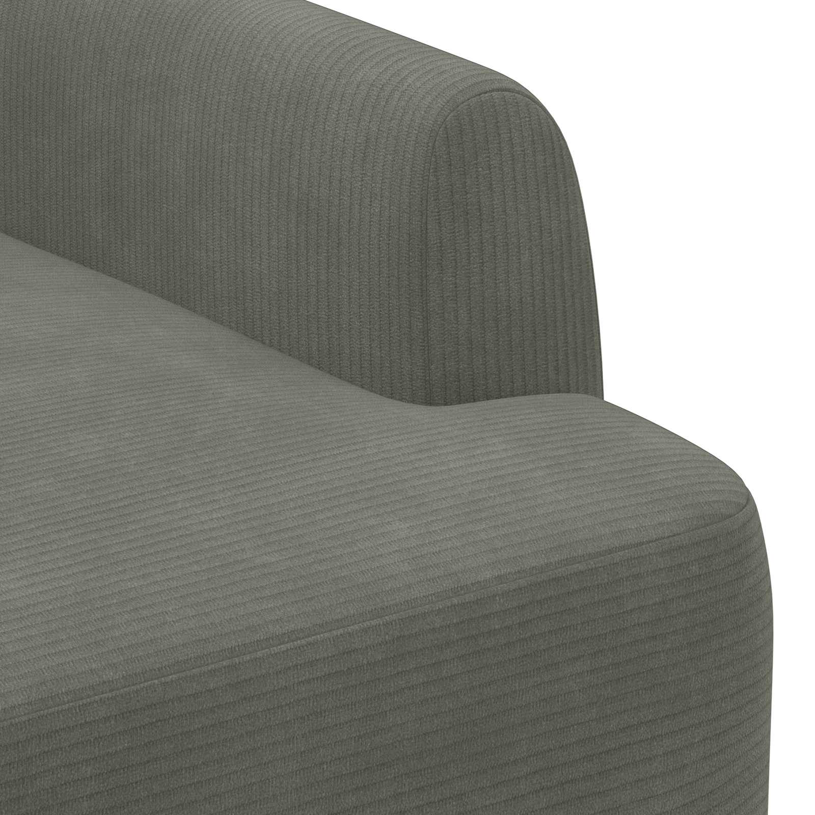 Zweisitzer Mit Knopfheftung Hellgrau 116 X 67 X 81 Cm Cordstoff