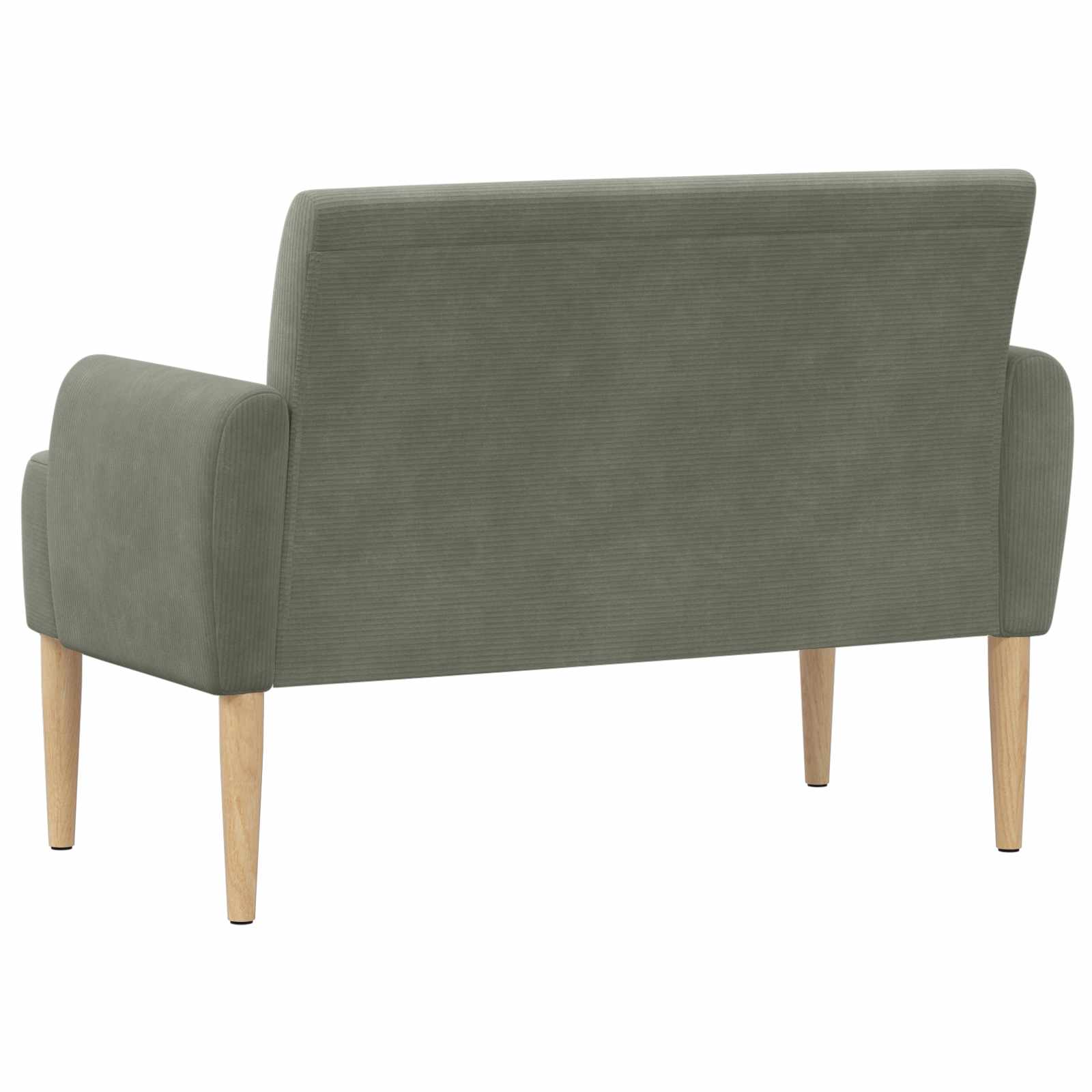 Zweisitzer Mit Knopfheftung Hellgrau 116 X 67 X 81 Cm Cordstoff
