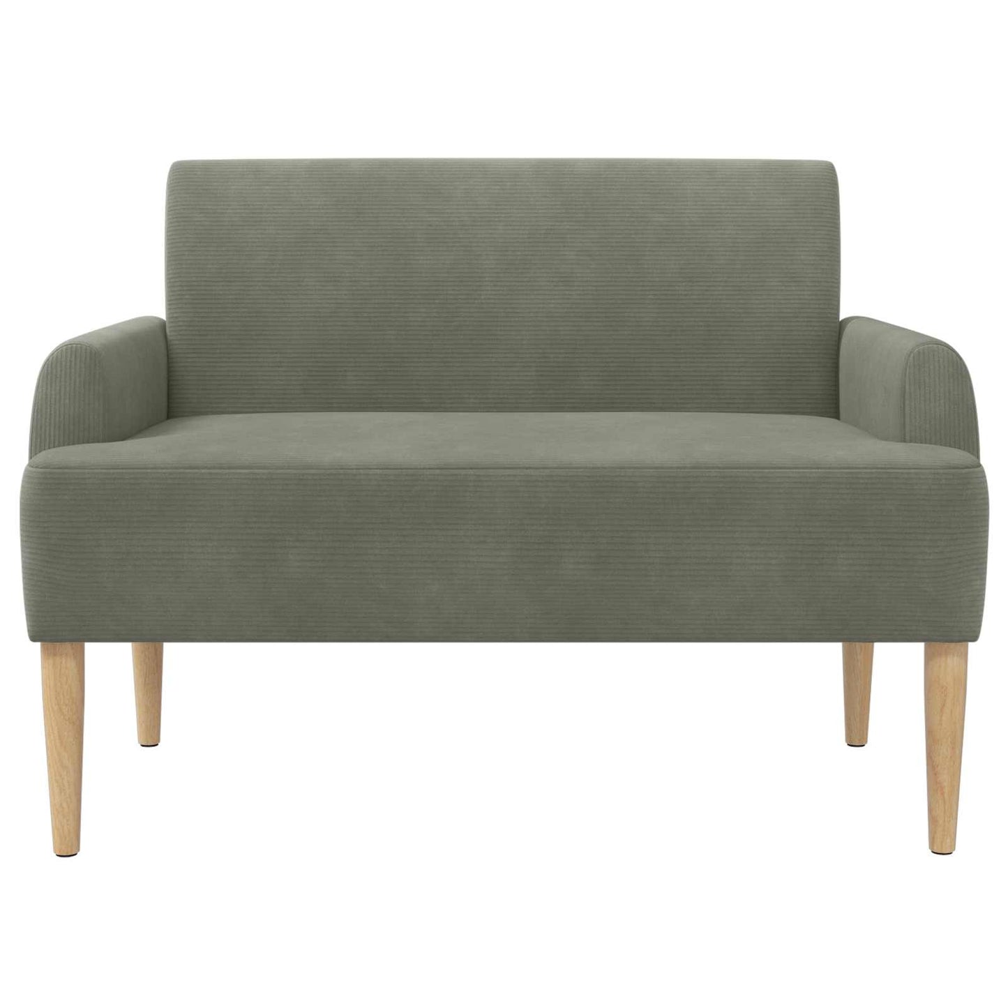 Zweisitzer Mit Knopfheftung Hellgrau 116 X 67 X 81 Cm Cordstoff