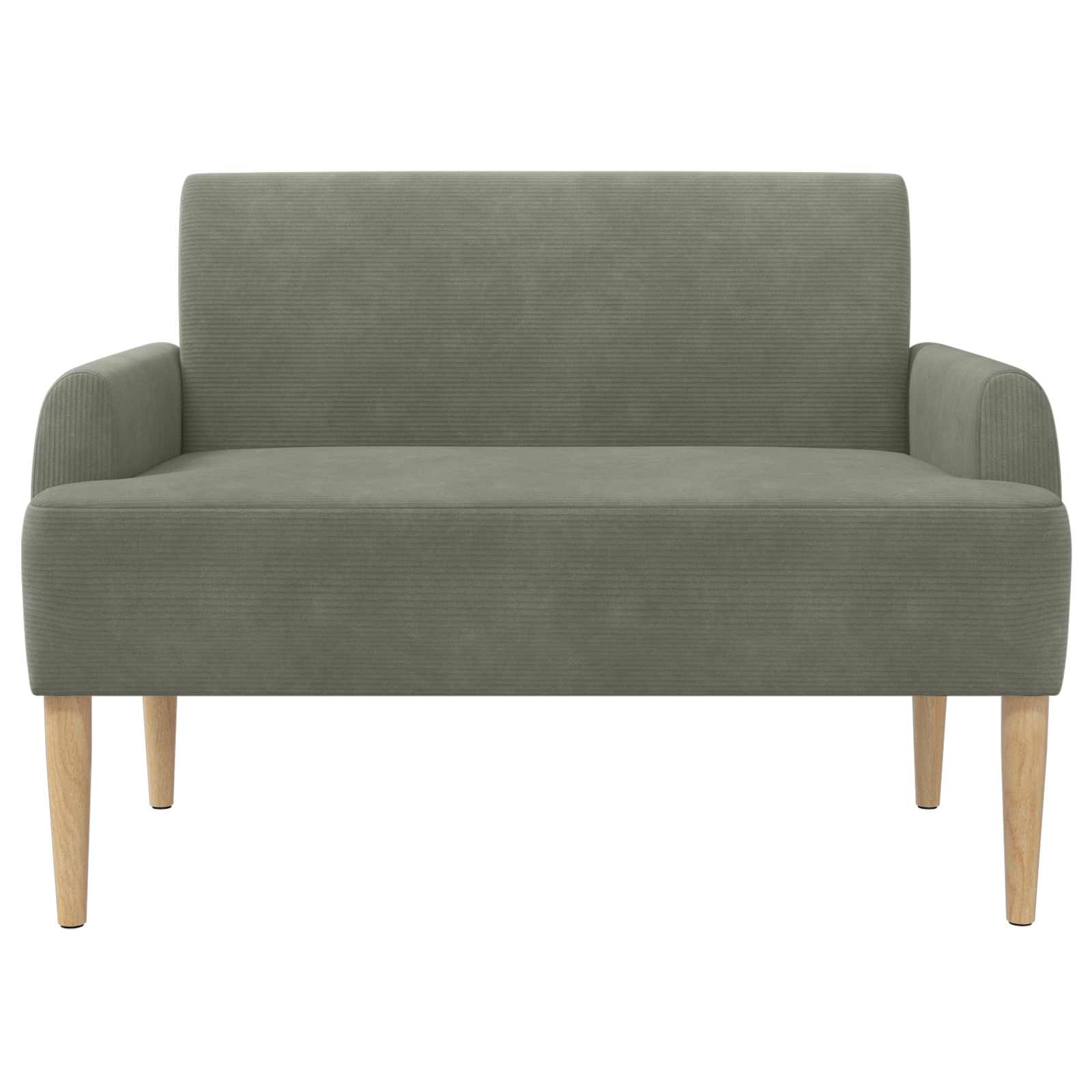 Zweisitzer Mit Knopfheftung Hellgrau 116 X 67 X 81 Cm Cordstoff