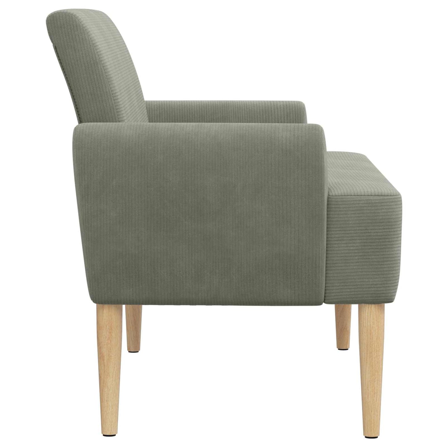 Zweisitzer Mit Knopfheftung Hellgrau 116 X 67 X 81 Cm Cordstoff
