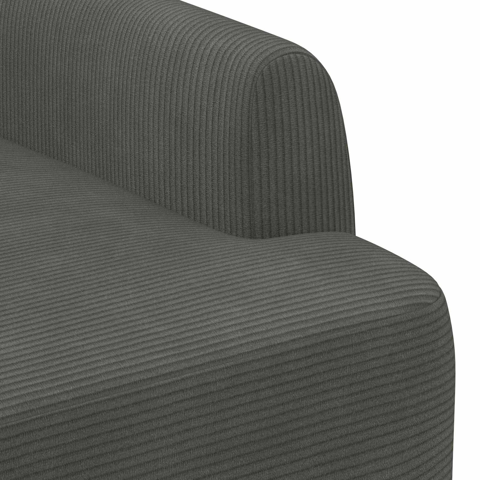 Zweisitzer Mit Knopfheftung Dunkelgrau 116 X 67 X 81 Cm