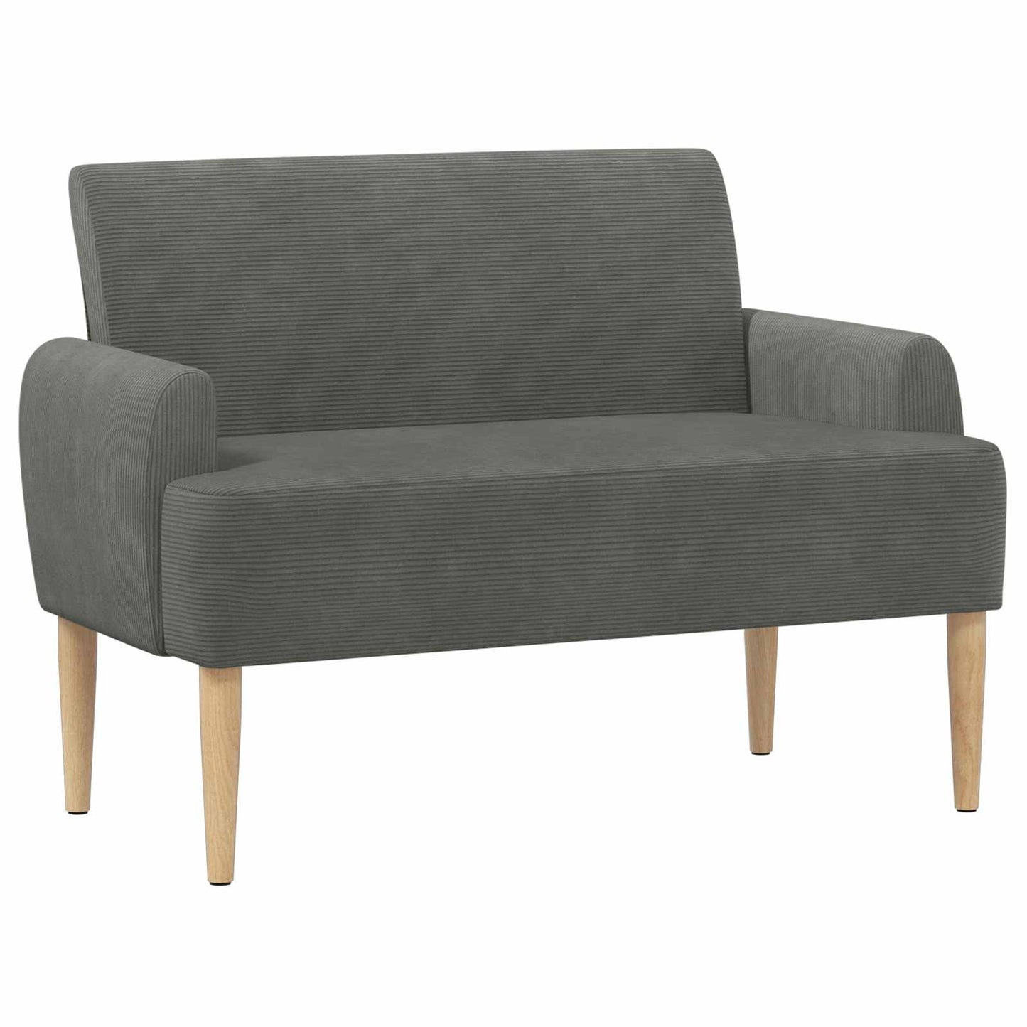 Zweisitzer Mit Knopfheftung Dunkelgrau 116 X 67 X 81 Cm
