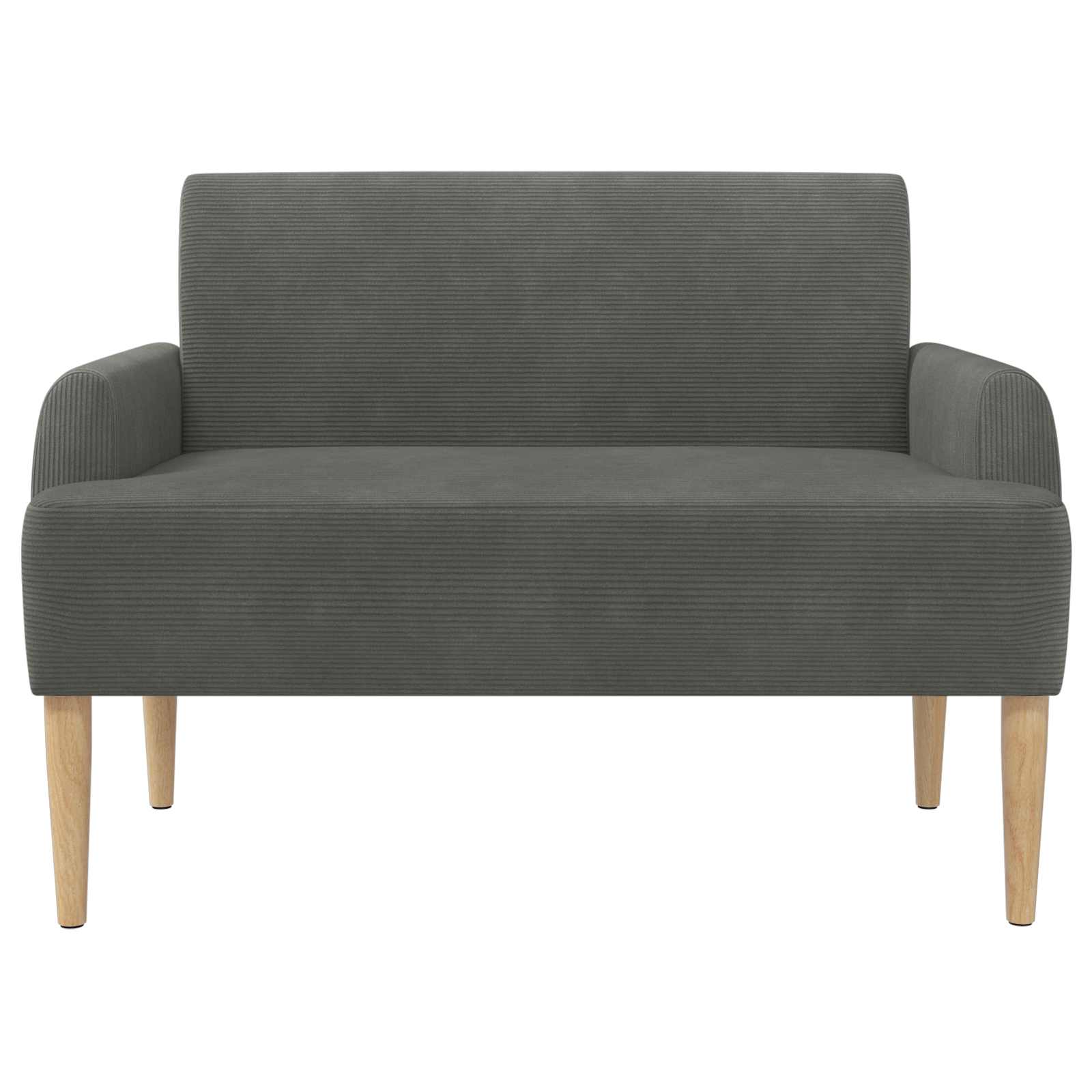 Zweisitzer Mit Knopfheftung Dunkelgrau 116 X 67 X 81 Cm