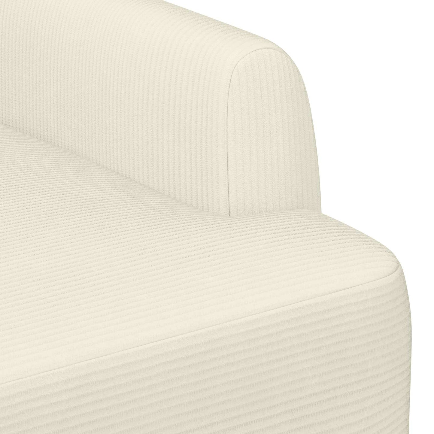 Zweisitzer Mit Knopfheftung Creme 116 X 67 X 81 Cm Cordstoff