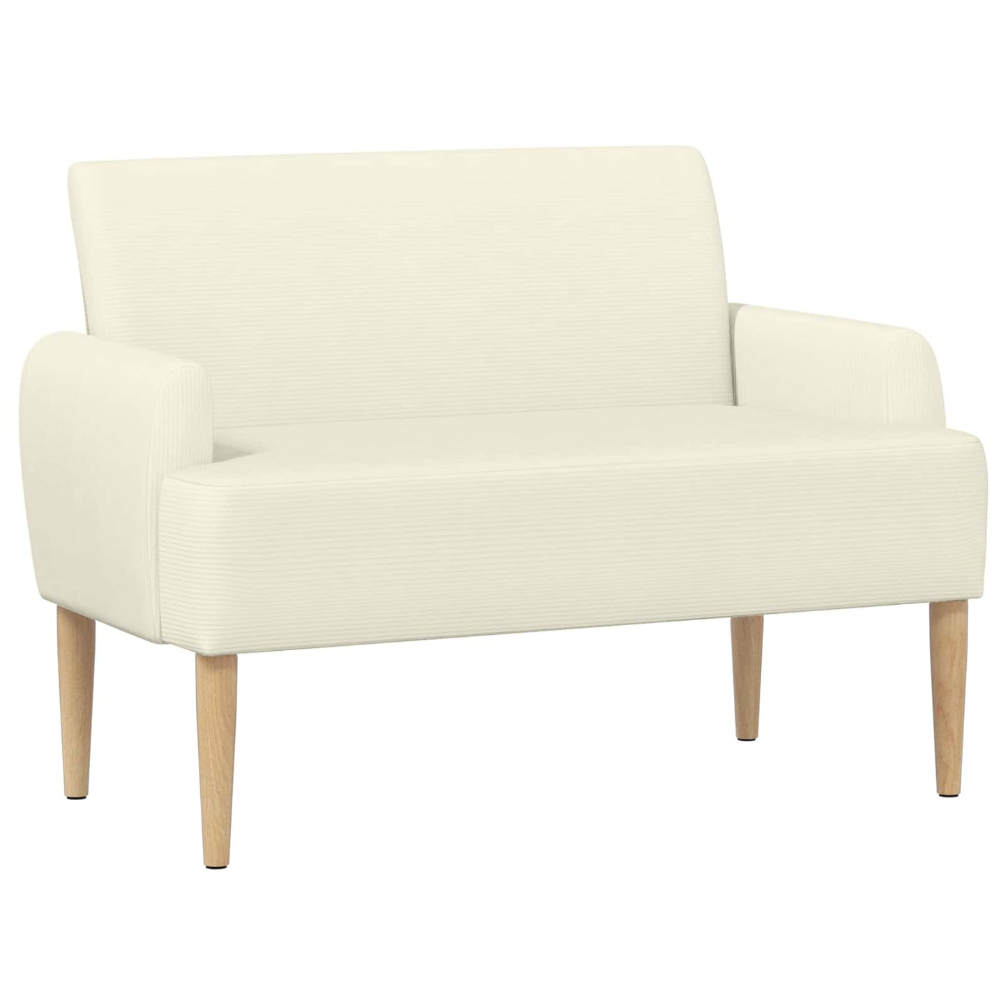 Zweisitzer Mit Knopfheftung Creme 116 X 67 X 81 Cm Cordstoff