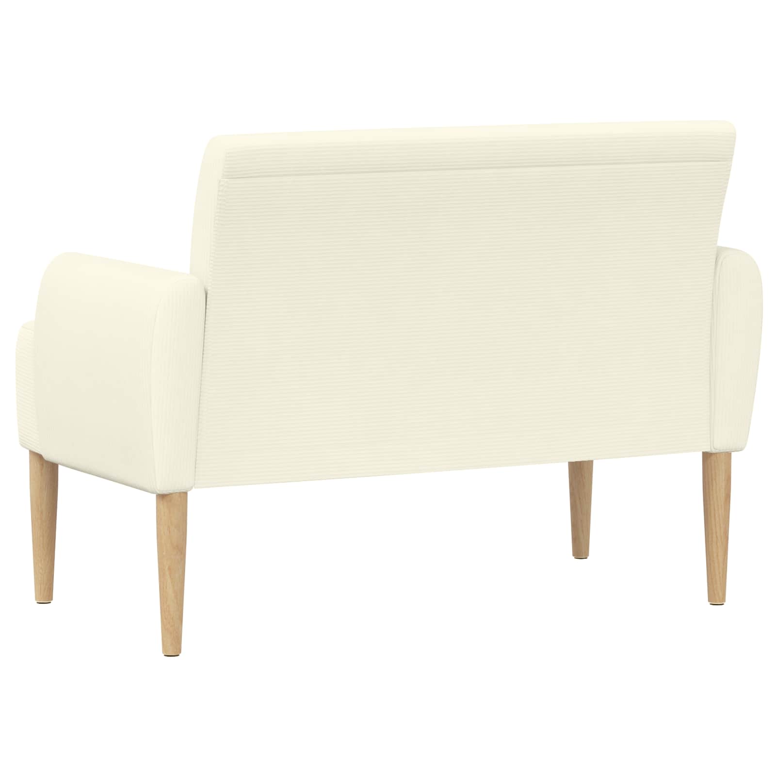 Zweisitzer Mit Knopfheftung Creme 116 X 67 X 81 Cm Cordstoff