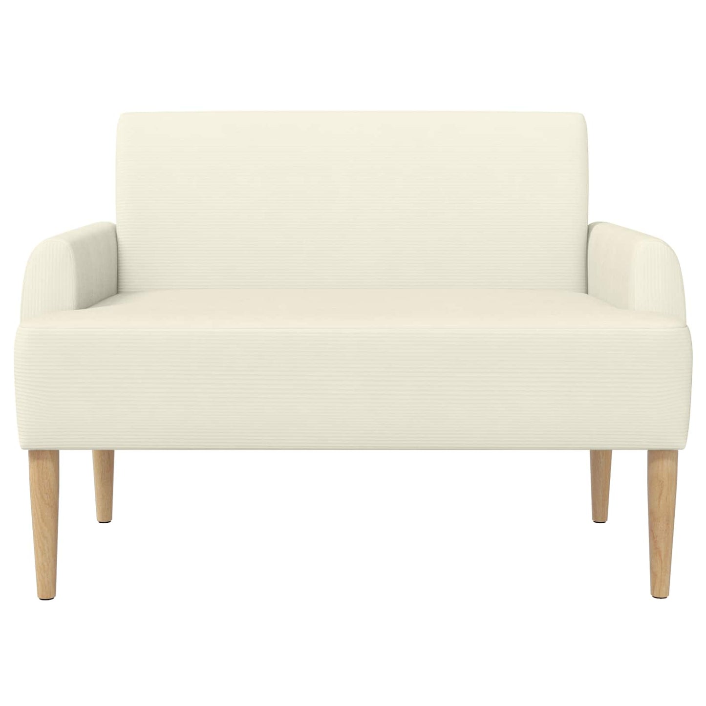 Zweisitzer Mit Knopfheftung Creme 116 X 67 X 81 Cm Cordstoff