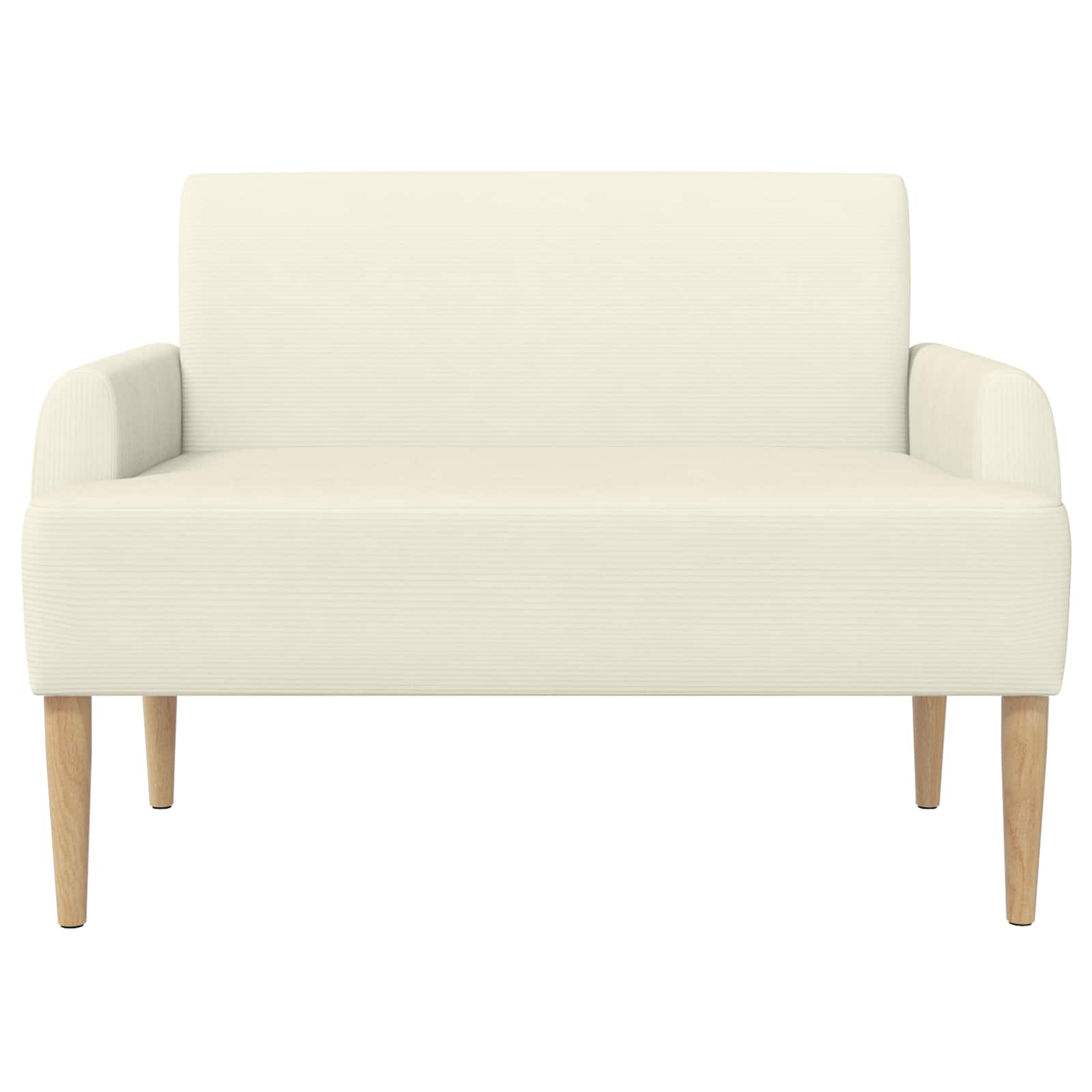 Zweisitzer Mit Knopfheftung Creme 116 X 67 X 81 Cm Cordstoff