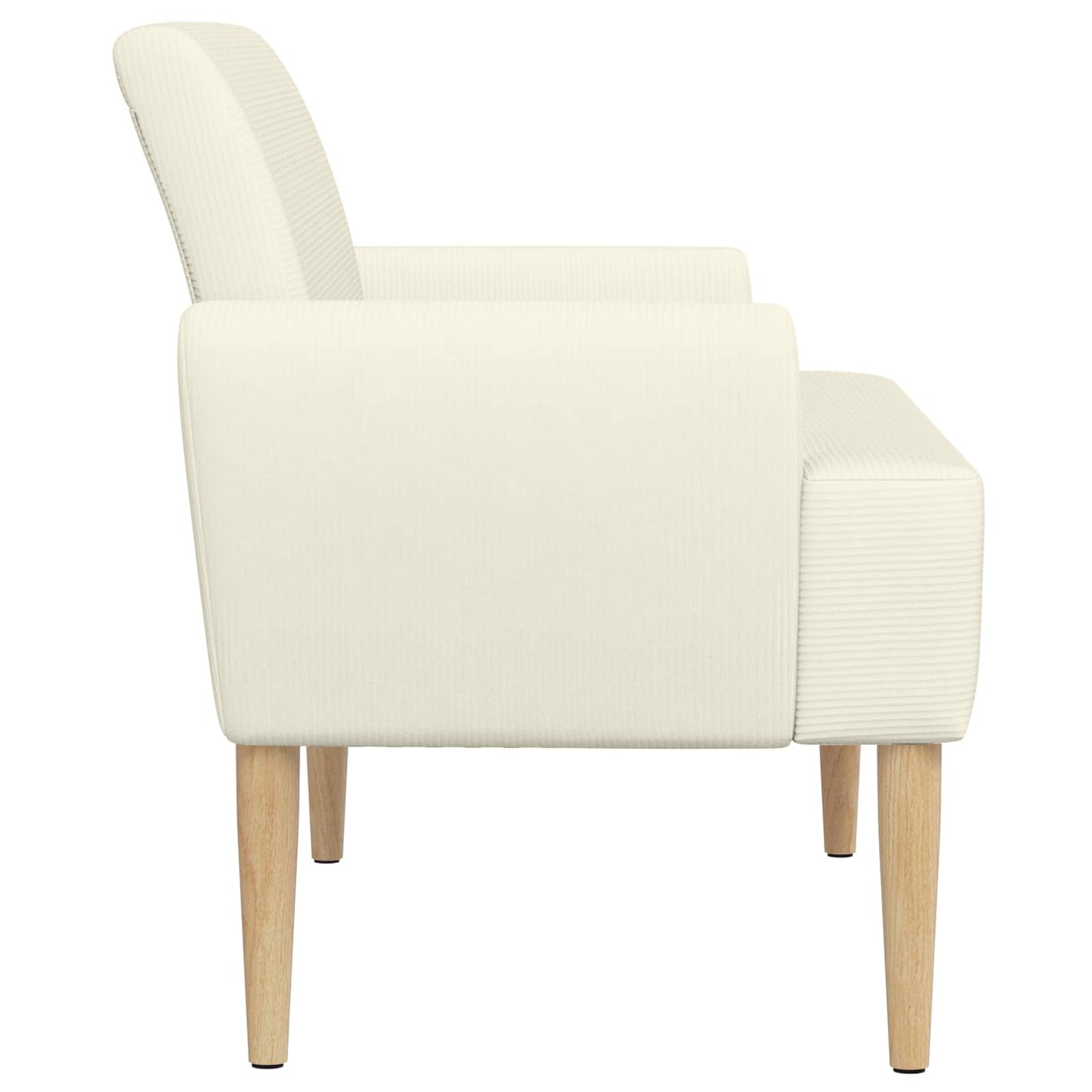 Zweisitzer Mit Knopfheftung Creme 116 X 67 X 81 Cm Cordstoff