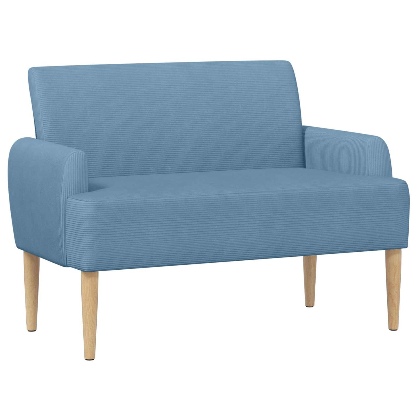 Zweisitzer Mit Knopfheftung Blau 116 X 67 X 81 Cm Cordstoff