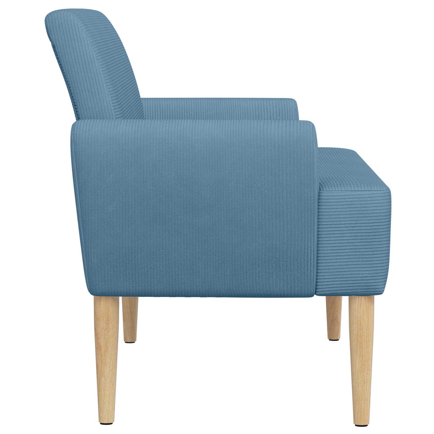 Zweisitzer Mit Knopfheftung Blau 116 X 67 X 81 Cm Cordstoff
