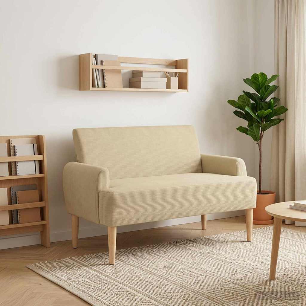 Zweisitzer Mit Knopfheftung Hellgrün-Grau 116 X 67 X 81 Cm