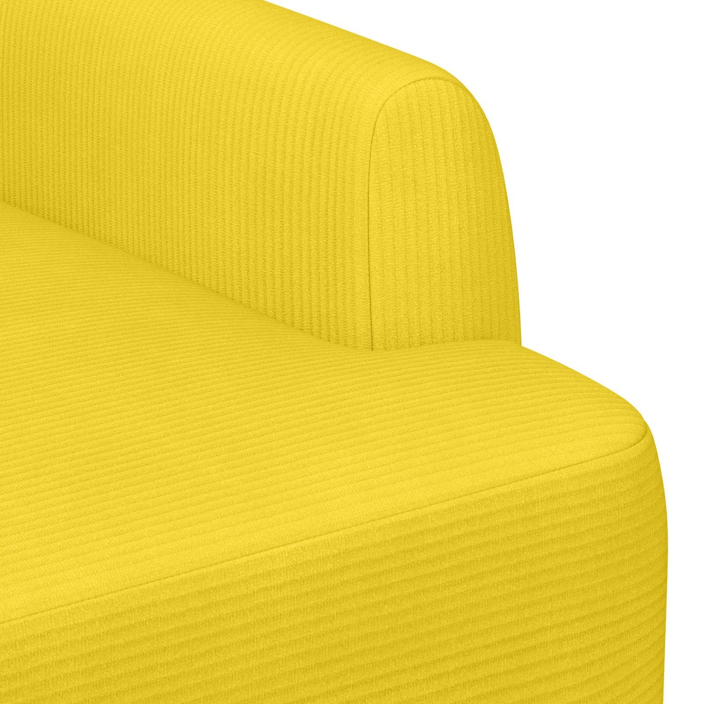 Zweisitzer Mit Knopfheftung Helles Gelb 116 X 67 X 81 Cm