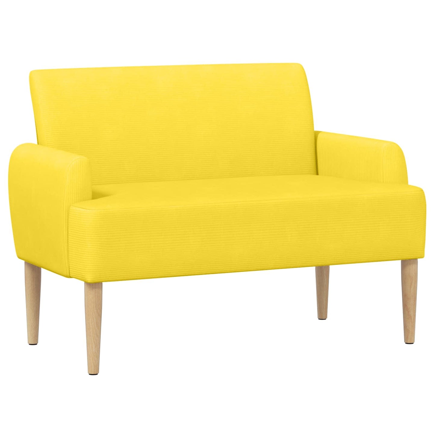 Zweisitzer Mit Knopfheftung Helles Gelb 116 X 67 X 81 Cm