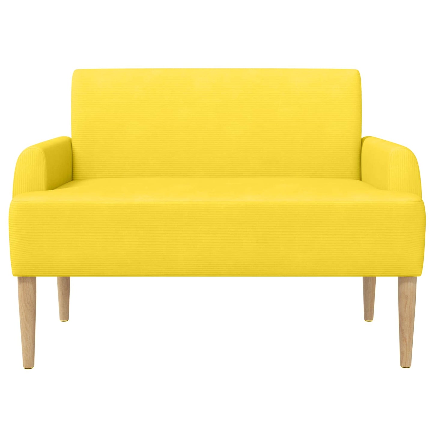 Zweisitzer Mit Knopfheftung Helles Gelb 116 X 67 X 81 Cm